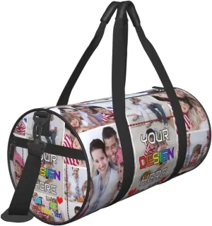 Unisex Custom Duffle Bag Add Name Image Logo Text Personalized Tote Bags For Travel Sport Gym Yoga Golf Customized Gifts