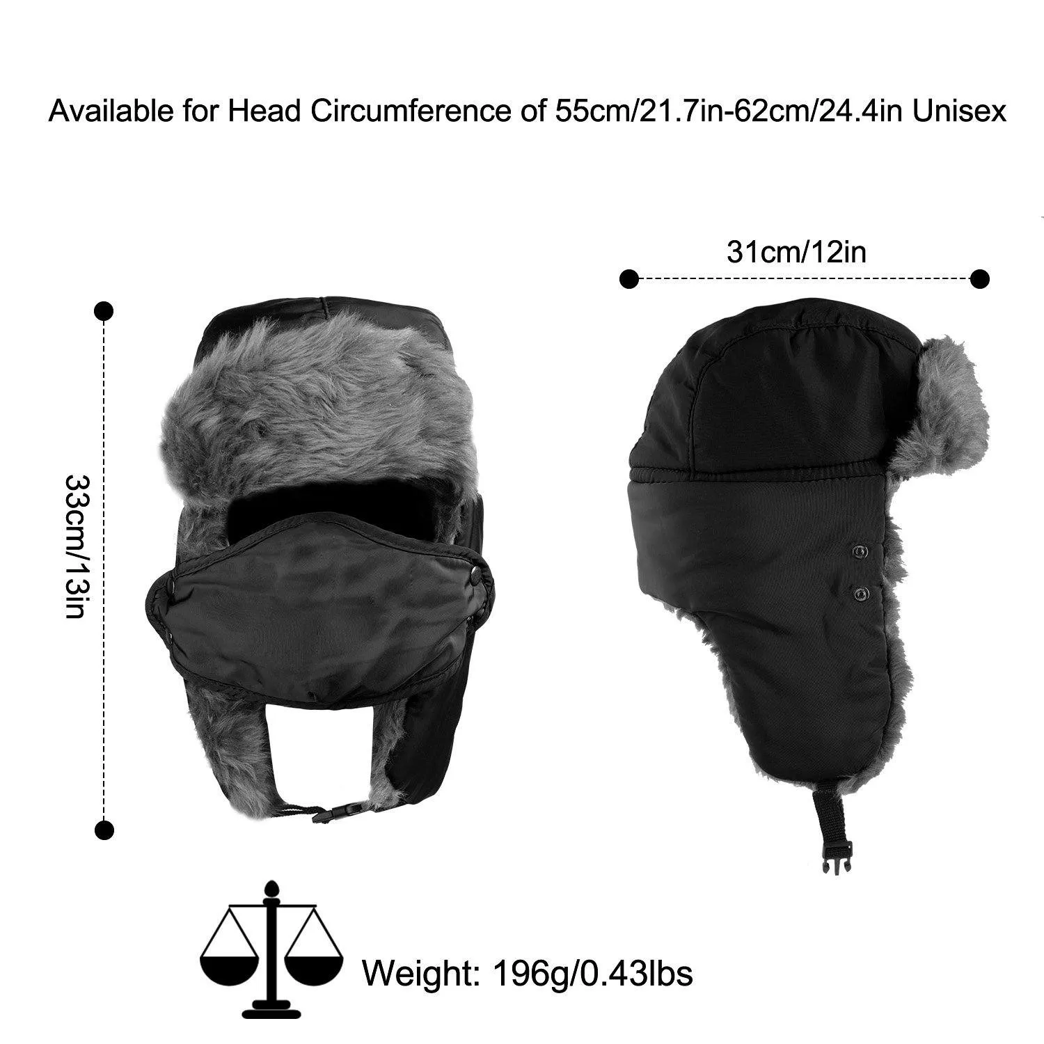 Unisex Winter Trooper Trapper Hat
