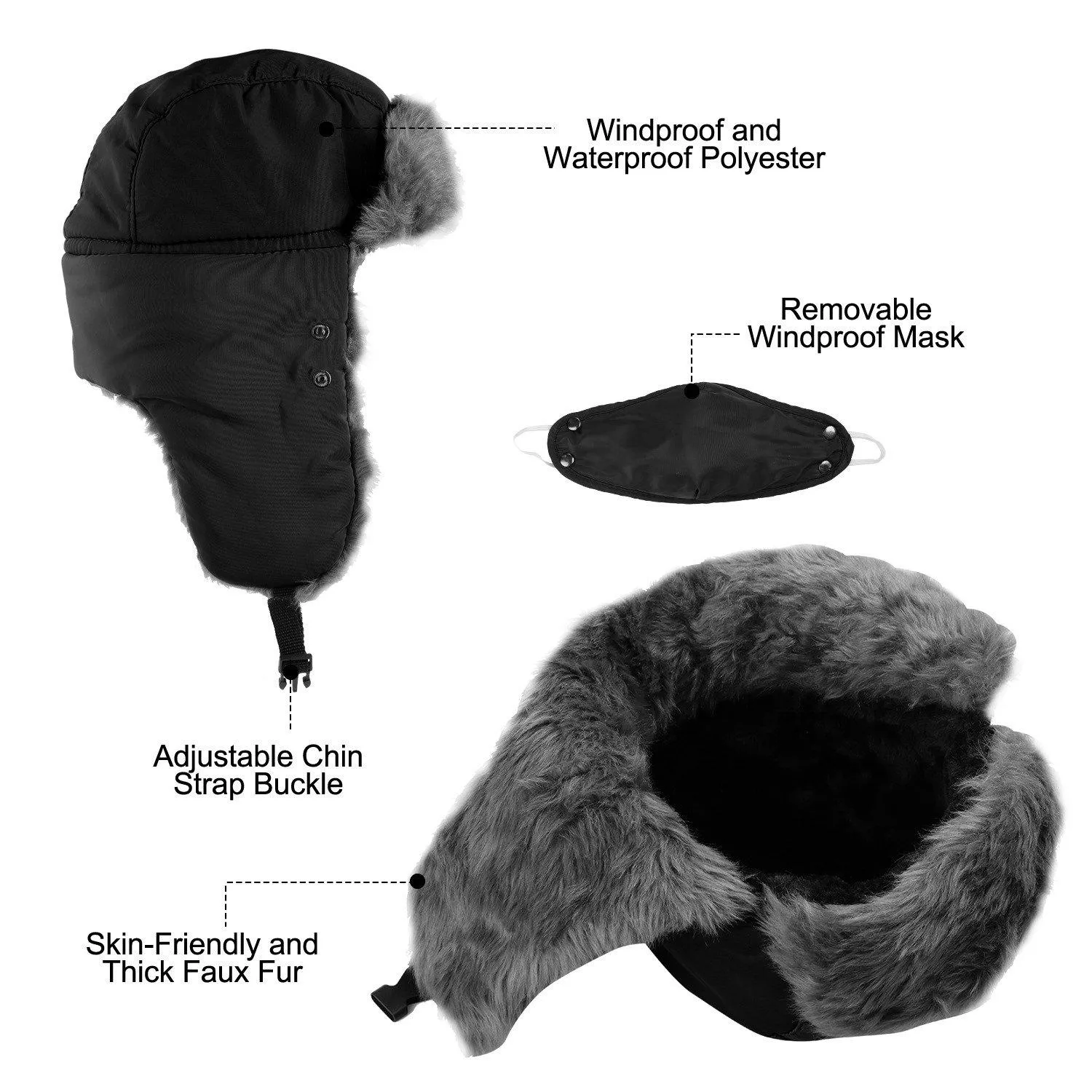 Unisex Winter Trooper Trapper Hat