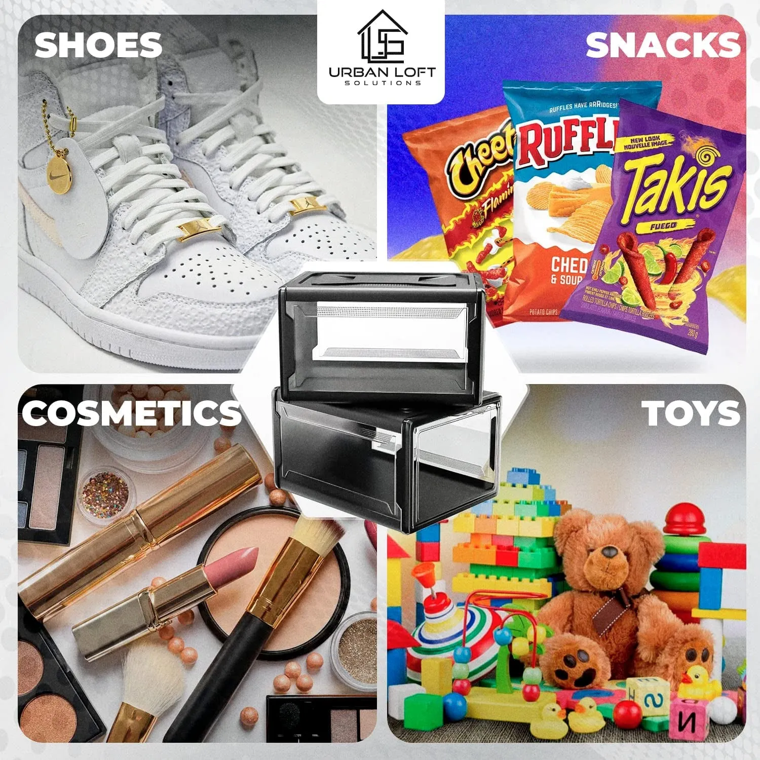 Urban Display Shoe Case Sneaker Lid Organizer for Loft with Drop of Group discount Clear Storage Shoe Large 3| Box Shoe Closet-Pack Premium Black Case, Boxes Shoe for Sneaker Acrylic Quick turnaround Stackable,Clear Sneakerheads |