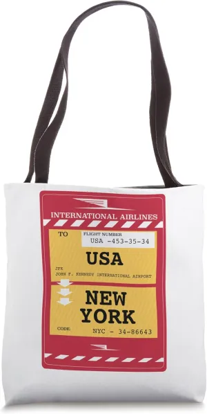 USA New York vintage travel ticket Tote Bag