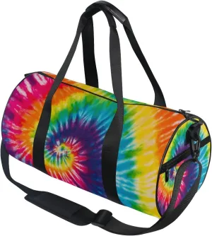 Use4 Abstract Swirl Tie Dye Travel Duffel Bag Sport Gym Luggage Bag for Men Women