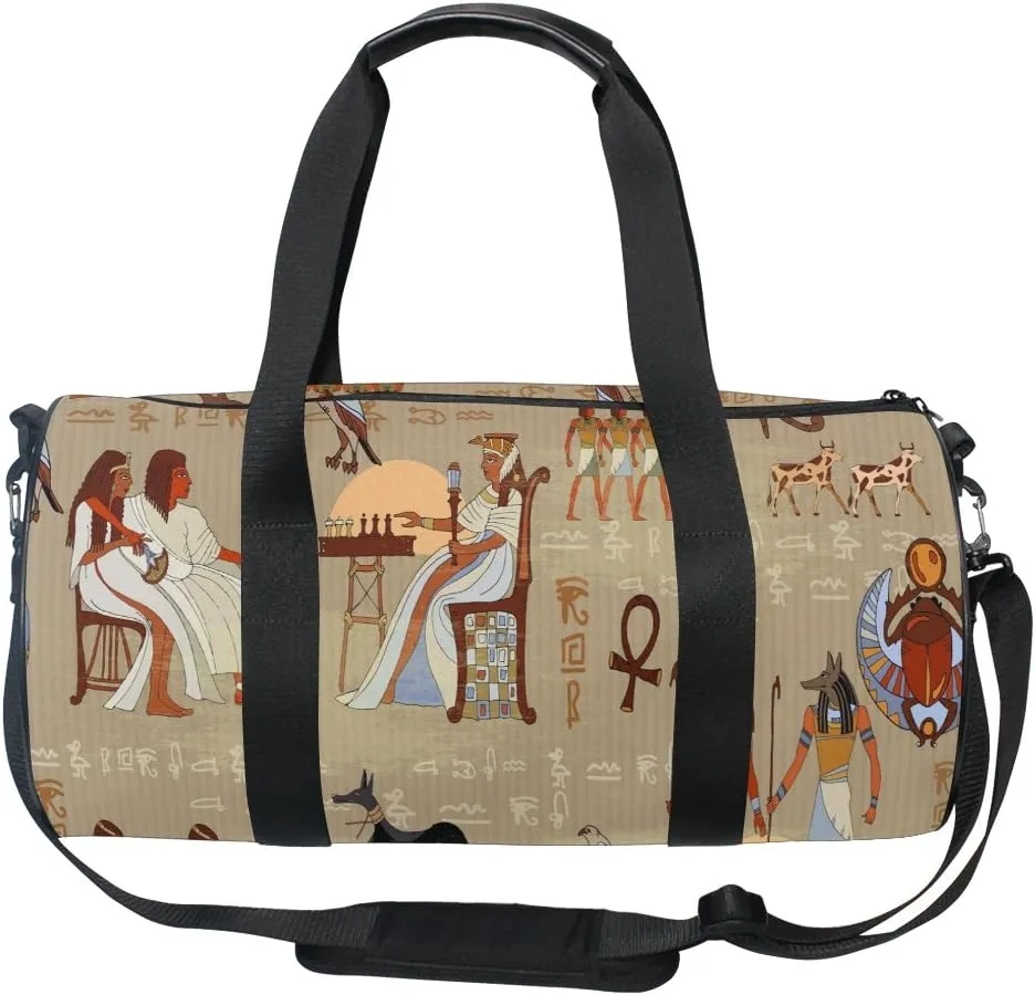 Use4 Ancient Egyptian Culture Travel Duffel Bag Sport Gym Luggage Bag for Men Women