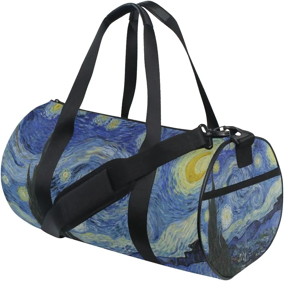 Use4 Oil Painting Travel Duffel Bag Sport Gym Luggage Bag for Men Women