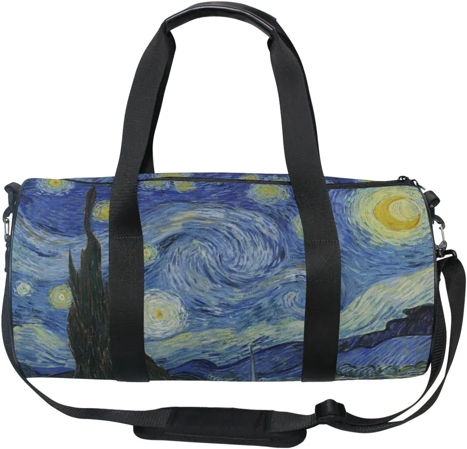 Use4 Oil Painting Travel Duffel Bag Sport Gym Luggage Bag for Men Women