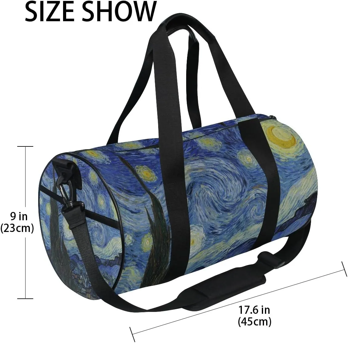 Use4 Oil Painting Travel Duffel Bag Sport Gym Luggage Bag for Men Women