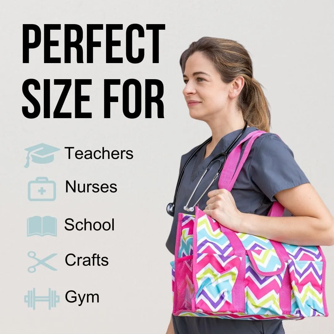 Utility Tote Bag with Zipper Top - Large Multipurpose Tote Organizer Bag