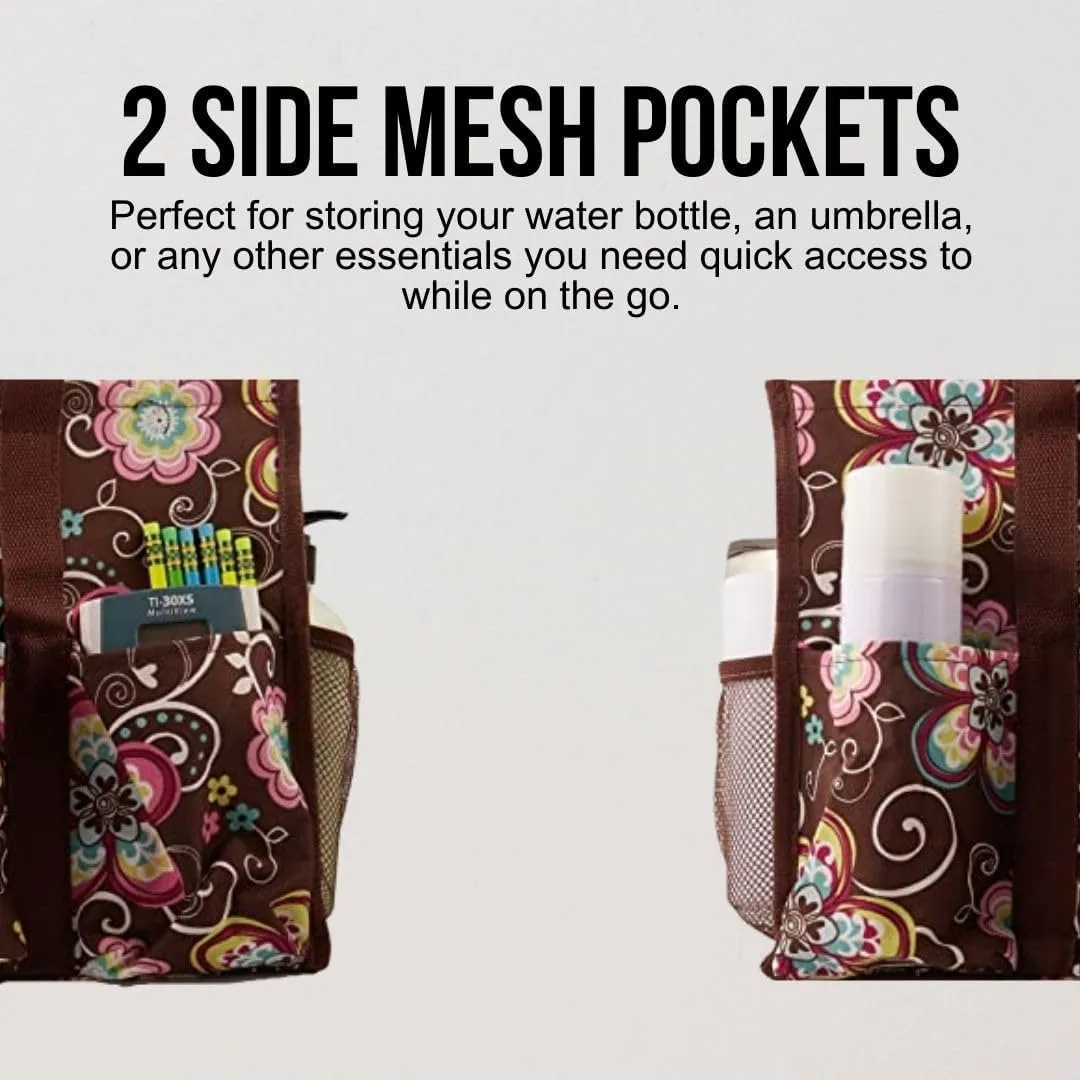 Utility Tote Bag with Zipper Top - Large Multipurpose Tote Organizer Bag