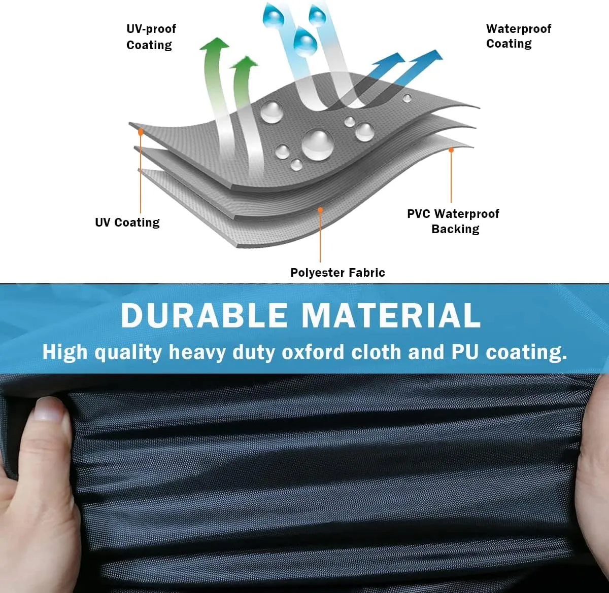 UTV Cover Waterproof Heavy Duty, All-Weather Protection Black Oxford Cloth Protection UTV Covers for RZR PRO XP 4 Can-Am Maverick Defender Arctic Cat Textron Side by Side Covers，4-6 Seater