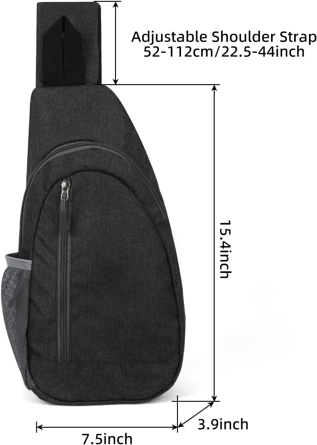 Valleycomfy Crossbody Sling Backpack Cross Body Shoulder Travel Bag Hiking Daypack Black
