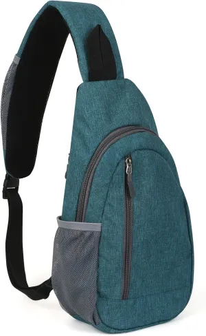Valleycomfy Crossbody Sling Backpack Cross Body Shoulder Travel Bag Hiking Daypack Blue