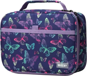 VASCHY Large Pencil Case Bag, Art Supply Marker Organizer Big Pen Pouch with 3 Detachable Layers Slots Multiple Zipper Pockets for Kids Adults School Office Butterfly