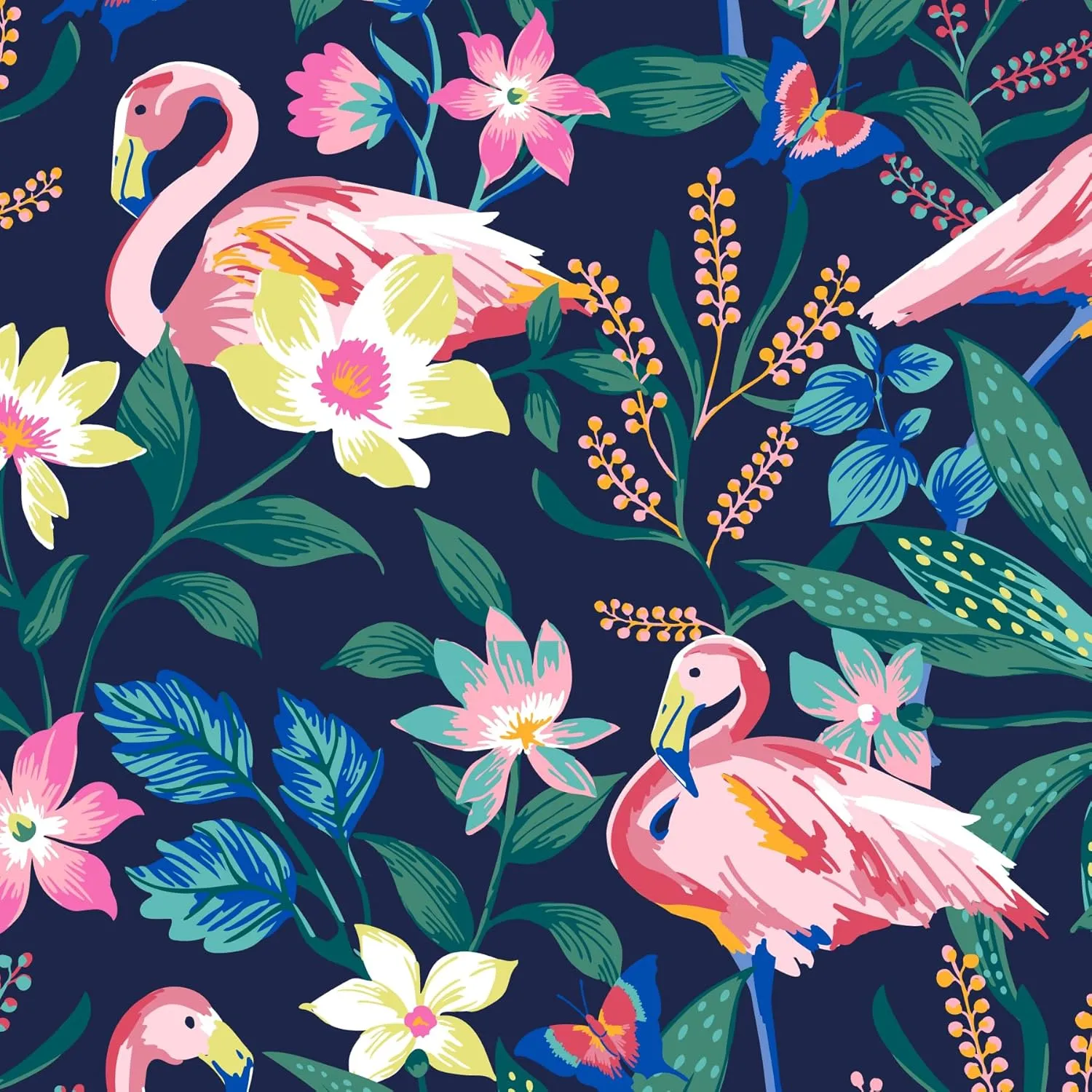 Vera Bradley Cotton Large Travel Duffle Bag, Flamingo Garden