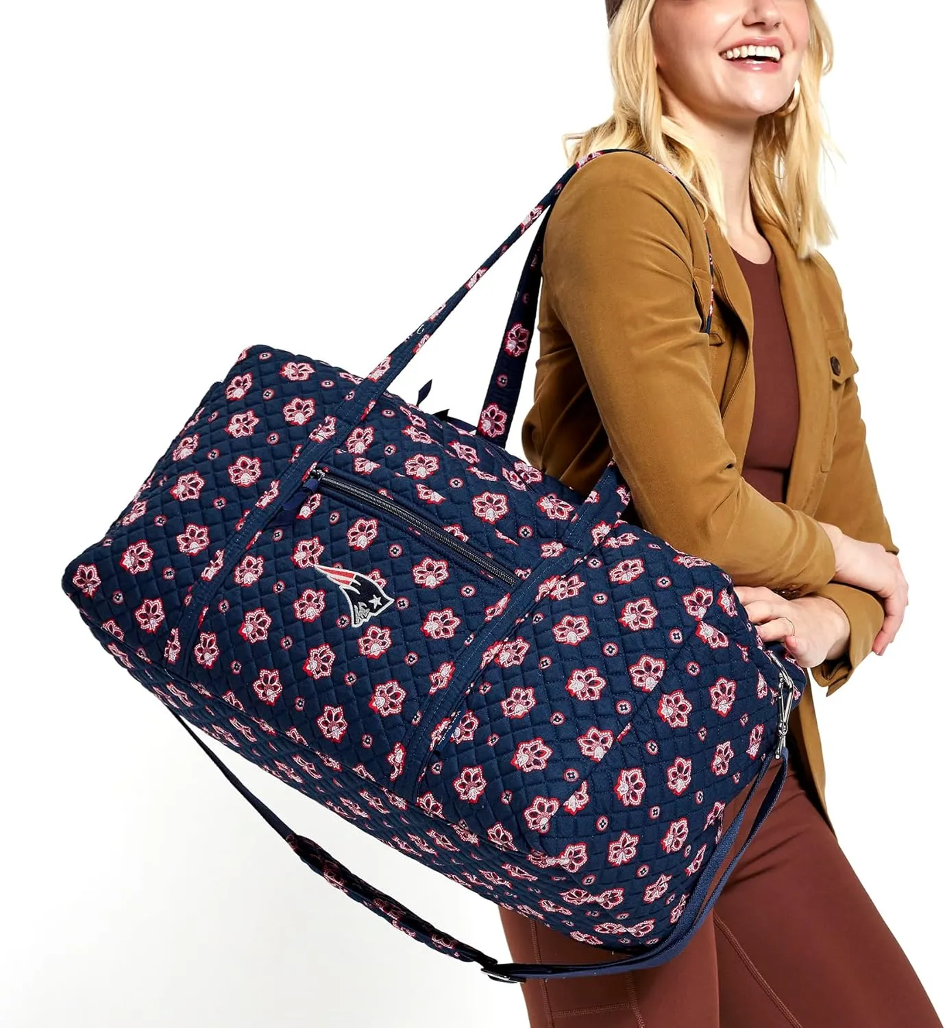 Vera Bradley Women's Cotton NFL Large Travel Duffel Bag (Multiple Teams Available)