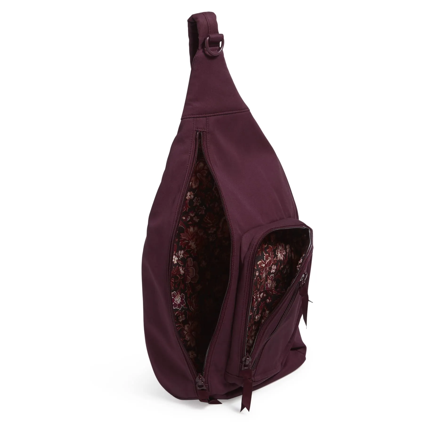 Vera Bradley Women's Cotton Sling Backpack, Mulled Wine, One Size