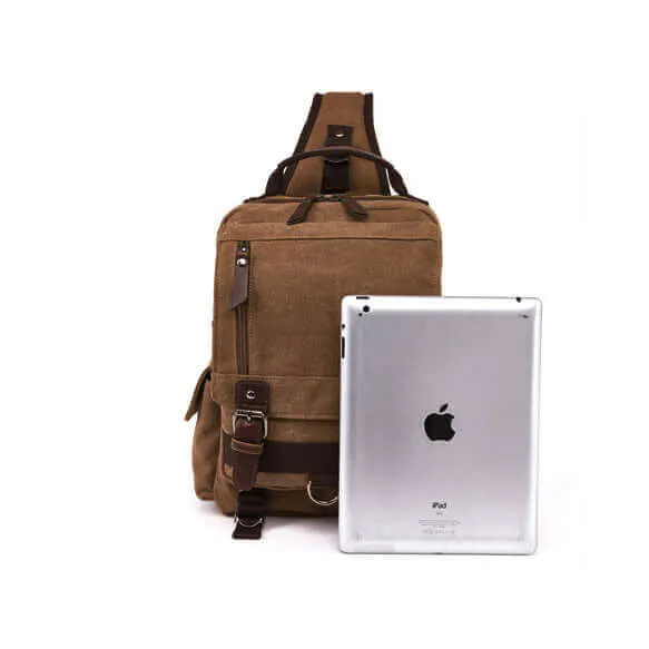 Versatile Canvas Sling Bag | Multiple Carrying Styles Chest Bag