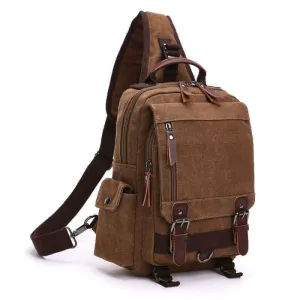 Versatile Canvas Sling Bag | Multiple Carrying Styles Chest Bag