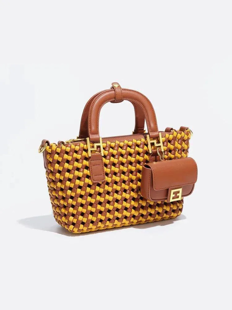 Versatile Large Capacity Handmade Woven Tote Bag