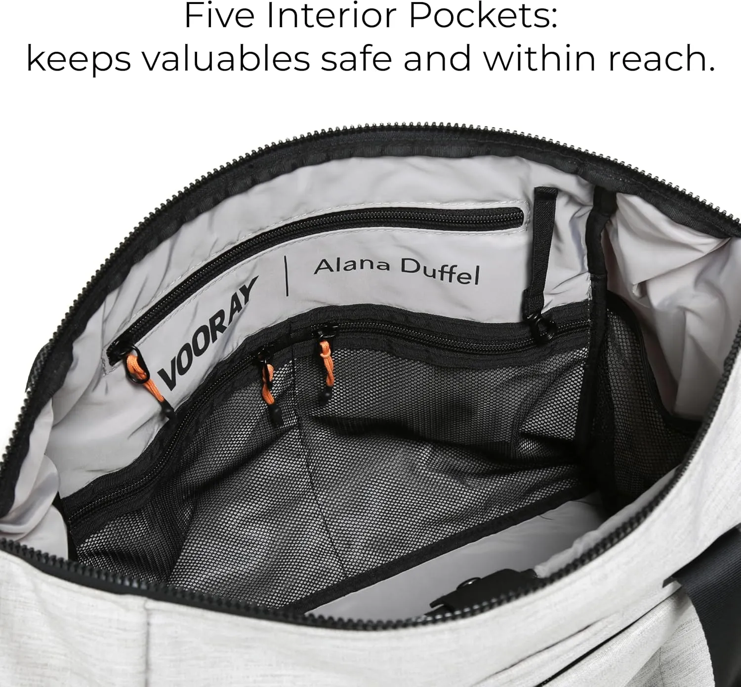Vooray Alana Duffel Bag – Small Lightweight Travel Bag with Laptop Sleeve, Sports Gym Duffel for Women & Men, Weekender for Overnight, Everyday Use, or Hospital Travel