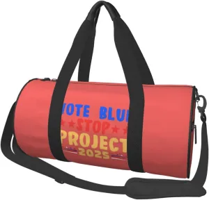 Vote Blue Stop Project 2025 Duffel Bag Gym Bag Travel Sports Tote Large Foldable Beach Swim Yoga5