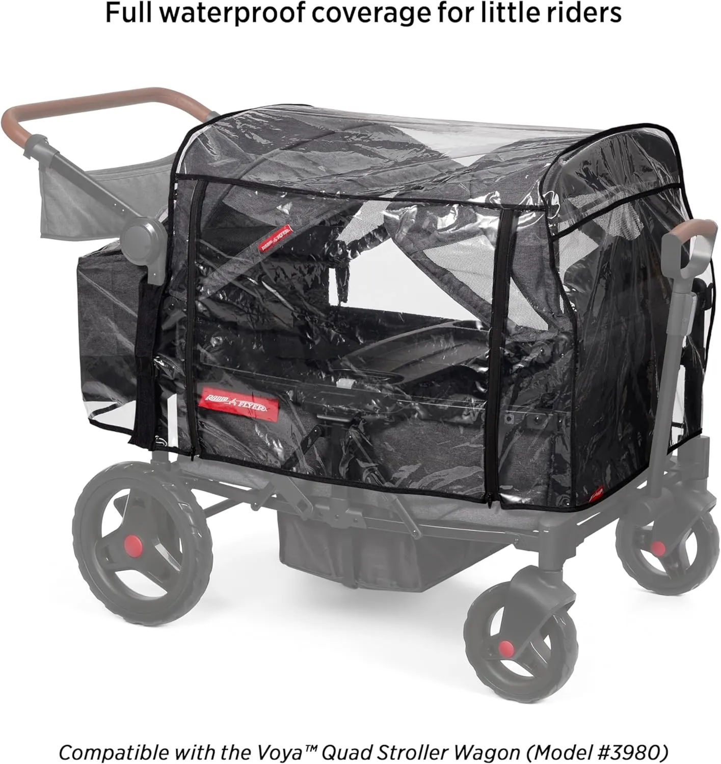 Voya Rain Cover with Bag, Radio Flyer Stroller Wagon Rain Cover