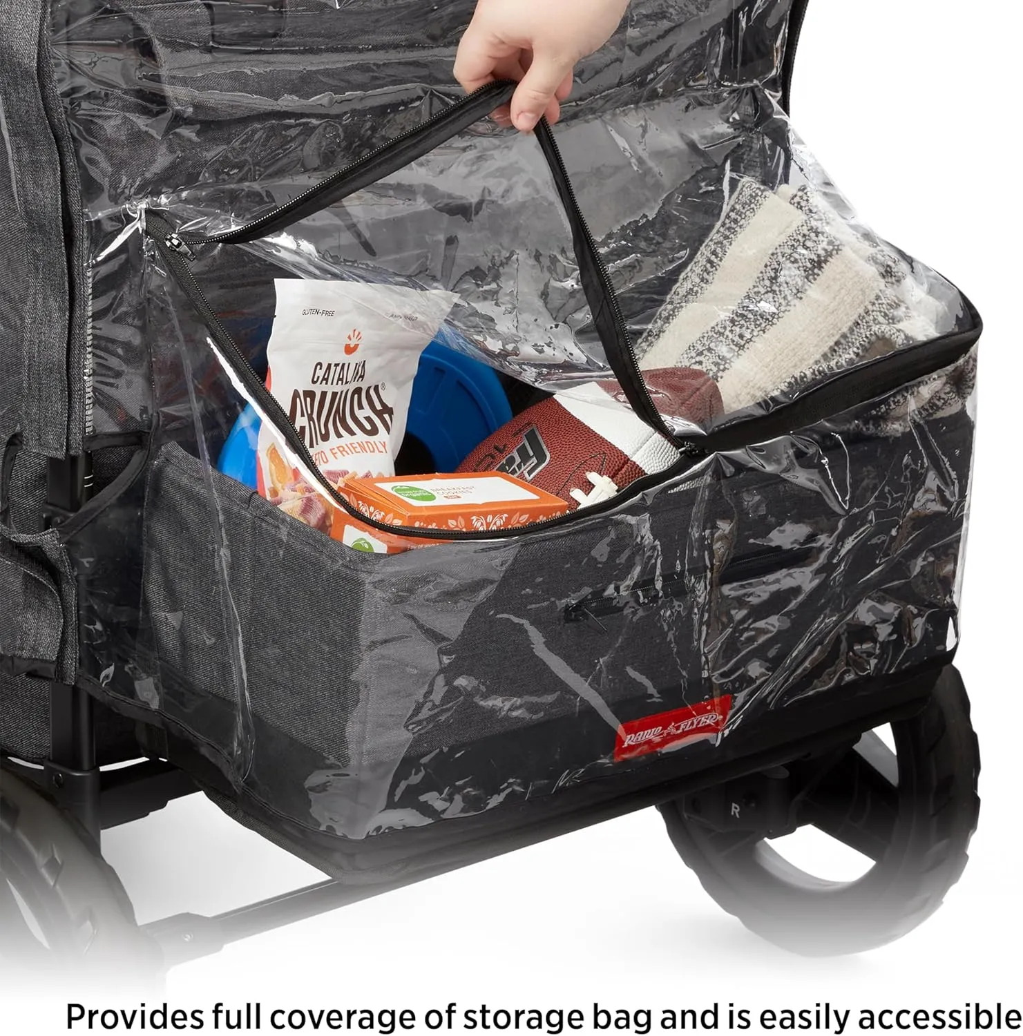Voya Rain Cover with Bag, Radio Flyer Stroller Wagon Rain Cover