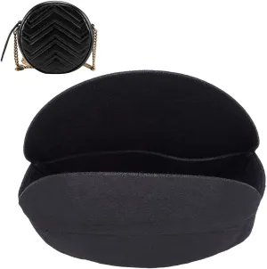 WADORN Felt Purse Organizer Inserts, Round Handbag Shaper, Cosmetic Pouch Bag for Ophidia GG Small Women Purse Liner, 6.4x2.2 Inch (Black)