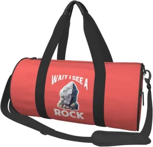 Wait I See A Rock Geology Geologist Duffel Bag Gym Bag Travel Sports Tote Large Foldable Beach Swim Yoga8