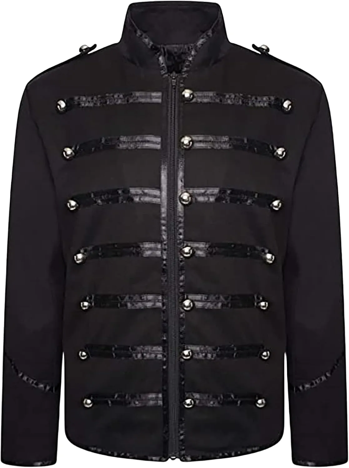 Wankang Marching Band Parade Jacket Men’s Drummer Military Jacket for Men Music Festivals Cosplay Halloween Themed Parties