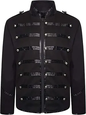 Wankang Marching Band Parade Jacket Men’s Drummer Military Jacket for Men Music Festivals Cosplay Halloween Themed Parties