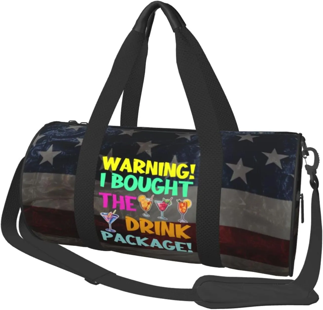 Warning I Bought The Drink Package Duffel Bag Gym Bag Travel Sports Tote Large Foldable Beach Swim Yoga0