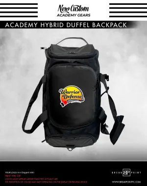 Warrior Defense BJJ Academy Hybrid Duffel Backpack #590