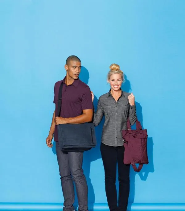 Washed Cotton Messenger Bags with Front Pocket (By Piece)