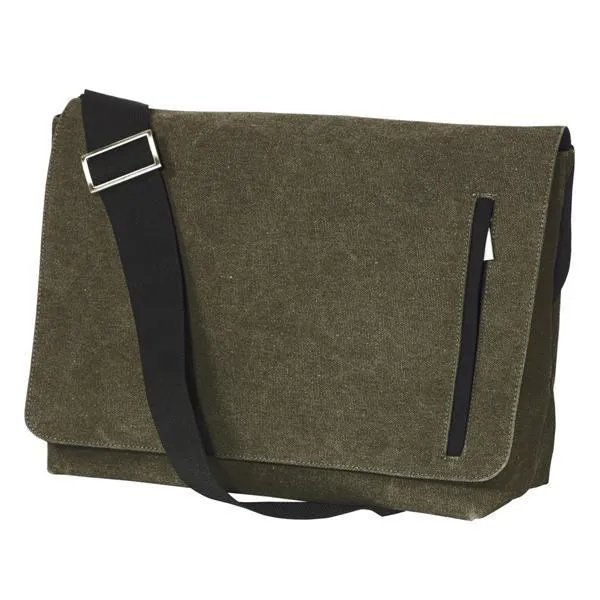 Washed Cotton Messenger Bags with Front Pocket (By Piece)