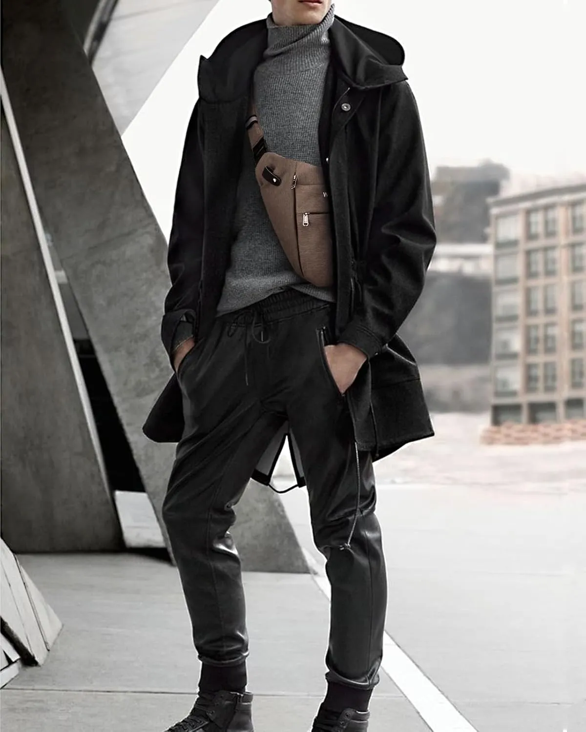 WATERFLY Sling Crossbody Chest Bag: Slim Anti-Theft Cross Body Bag Over Shoulder Backpack Stealth Side Pack Man Woman