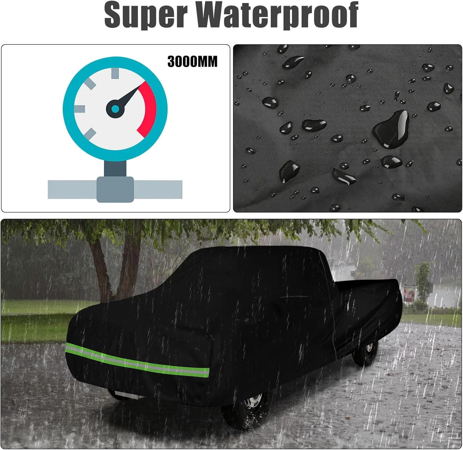 Waterproof Car Cover Compatible with Chevrolet S10/GMC S15/Sonoma Regular Cab 6ft Short Bed Accessories 1994-2004, 210T All Weather Car Covers with Inner Cotton for Dust Snow Rain Hail Protection