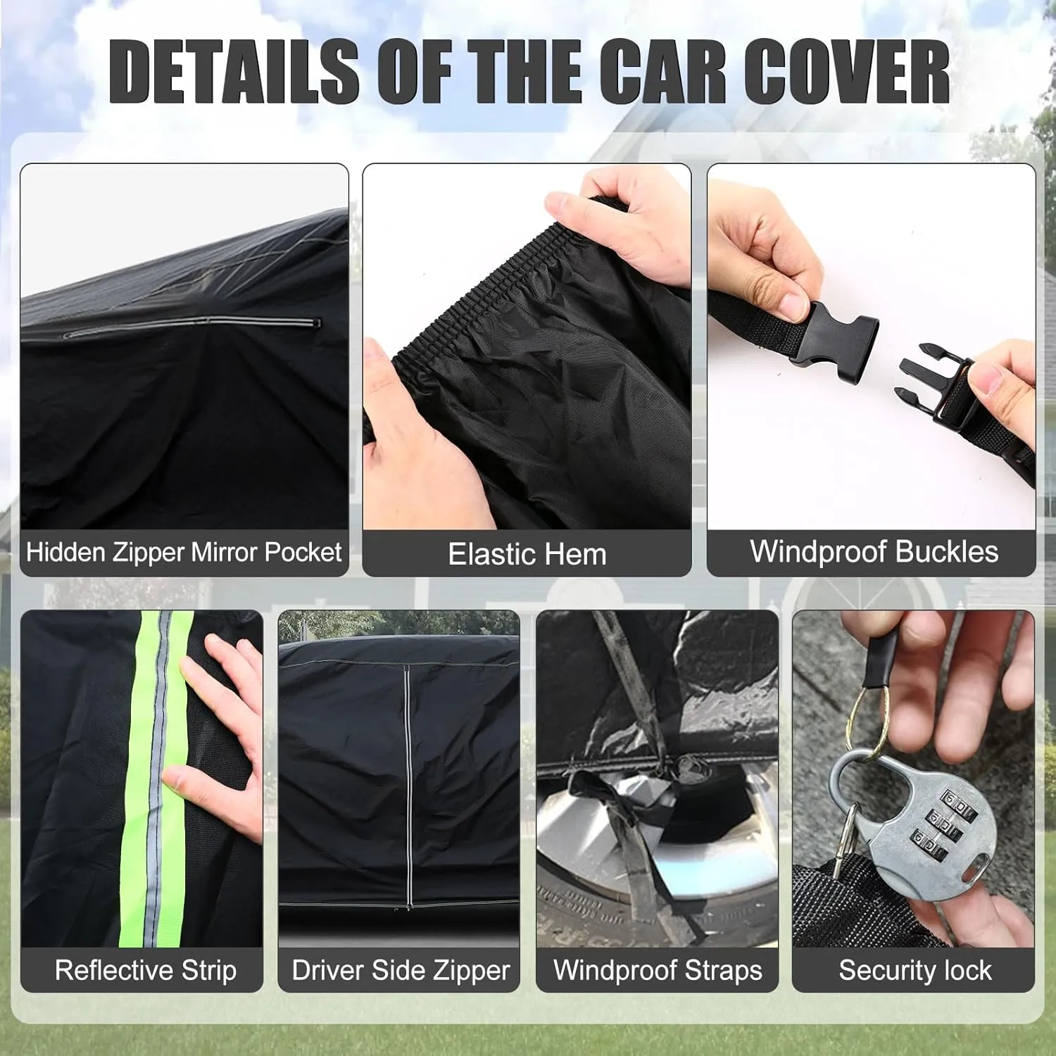 Waterproof Car Cover Compatible with Chevrolet S10/GMC S15/Sonoma Regular Cab 6ft Short Bed Accessories 1994-2004, 210T All Weather Car Covers with Inner Cotton for Dust Snow Rain Hail Protection