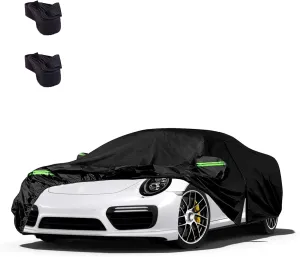 Waterproof Car Cover fit for Porsche 911 (991/992/996/997) Carrera 4S/Turbo/Carrera,210T Waterproof All Weather Custom-fit Car Cover with Zipper Door for Rain Snowproof UV Windproof Protection