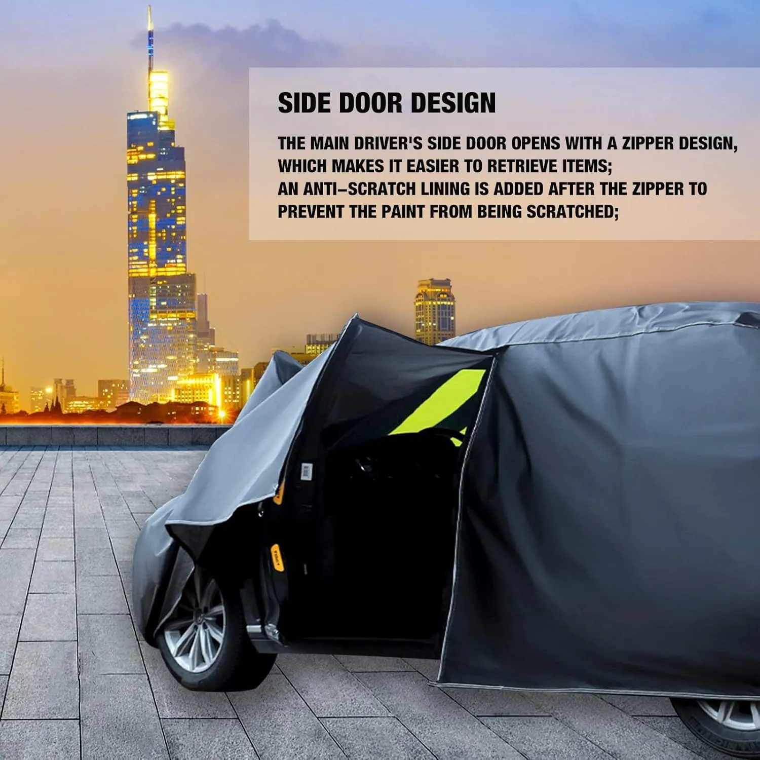 Waterproof Car Cover for Daewoo Matiz Nexia Nubira Tacuma,Thickened Oxford Cloth,Anti-Scratch,Anti-Bird Droppings,Fallen Leaves,Dust,Breathable Car Covers(Color:CC,Size:Nexia)