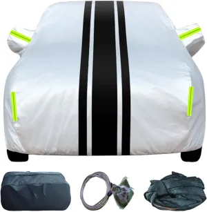 Waterproof Car Cover for Daewoo Matiz Nexia Nubira Tacuma,Thickened Oxford Cloth,Anti-Scratch,Anti-Bird Droppings,Fallen Leaves,Dust,Breathable Car Covers(Color:CC,Size:Nexia)