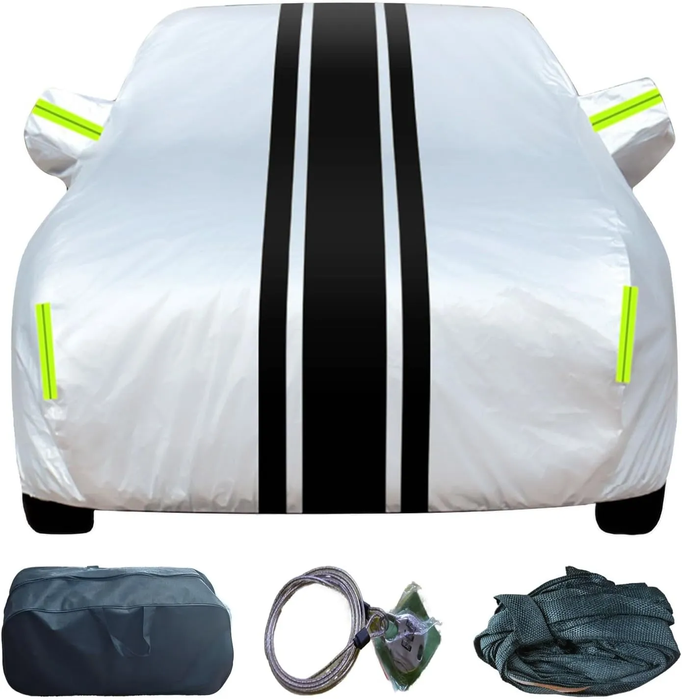 Waterproof Car Cover for Daewoo Matiz Nexia Nubira Tacuma,Thickened Oxford Cloth,Anti-Scratch,Anti-Bird Droppings,Fallen Leaves,Dust,Breathable Car Covers(Color:CC,Size:Nexia)