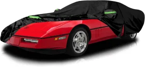 Waterproof Car Covers Replace for 1984–1996 Corvette C4, 6 Layers All Weather Custom-fit Car Cover with Zipper Door for Snow Rain Dust Hail Protection (C4)