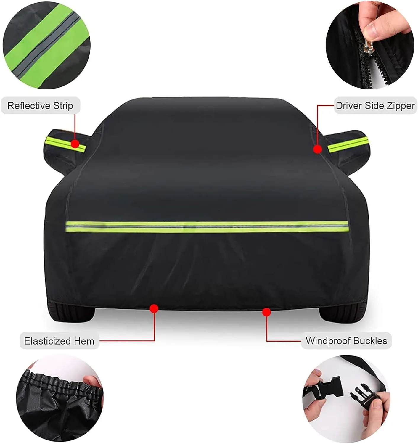 Waterproof Car Covers Replace for 2020-2025 Toyota Supra GR A90 A91 MK5, 6 Layers All Weather Custom-fit Car Cover with Zipper Door for Snow Rain Dust Hail Protection