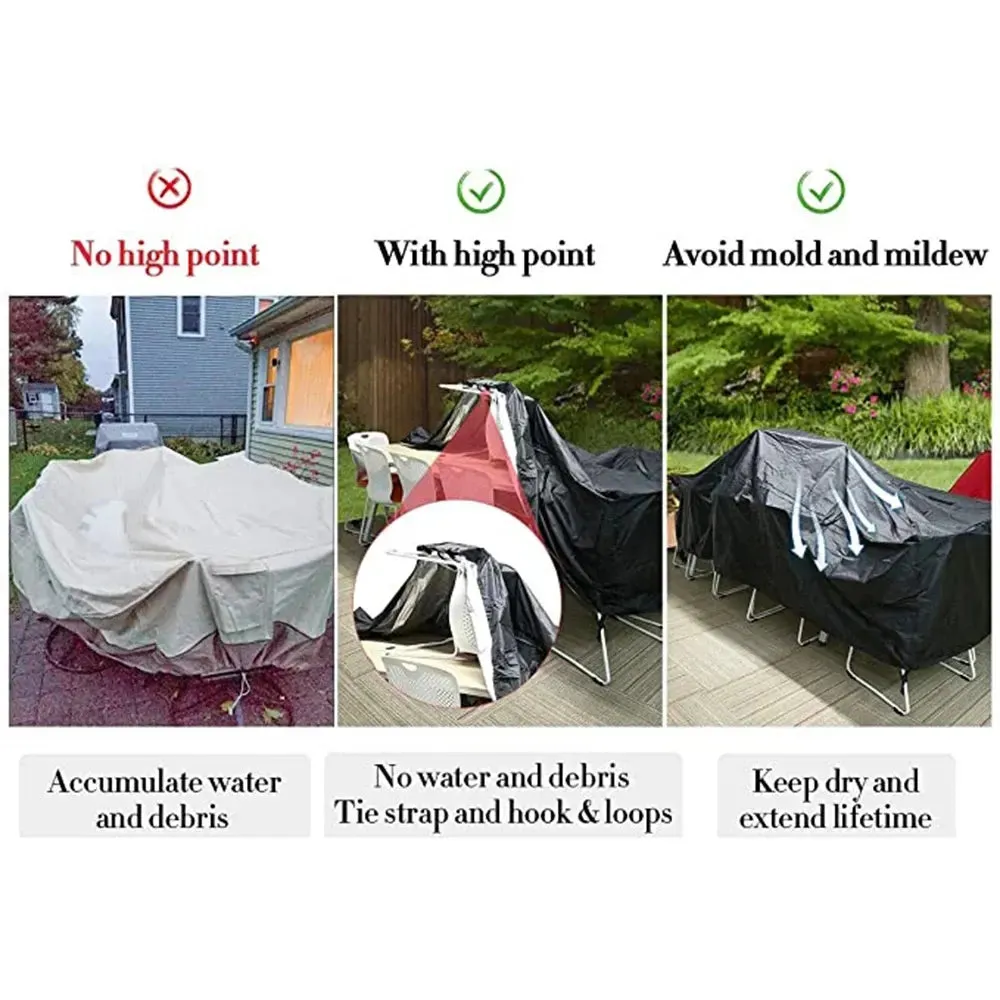 Waterproof Cover Outdoor Patio Garden Furniture Cover Rain and Snow Chair Cover Sofa Table and Chair Dust Cover Multi Size