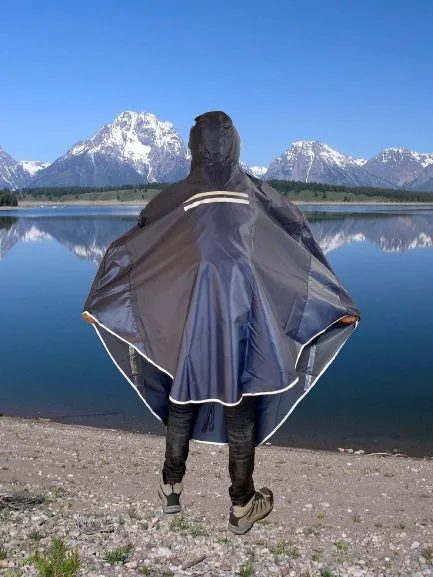 Waterproof Rain Poncho, Lightweight Hiking Rain Jacket, Reusable Rain Coat for Hiking, Trekking or Cycling