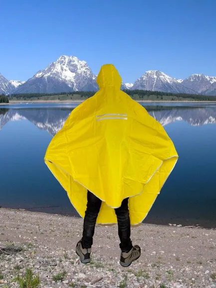 Waterproof Rain Poncho, Lightweight Hiking Rain Jacket, Reusable Rain Coat for Hiking, Trekking or Cycling