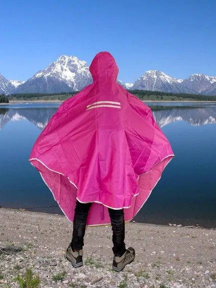 Waterproof Rain Poncho, Lightweight Hiking Rain Jacket, Reusable Rain Coat for Hiking, Trekking or Cycling