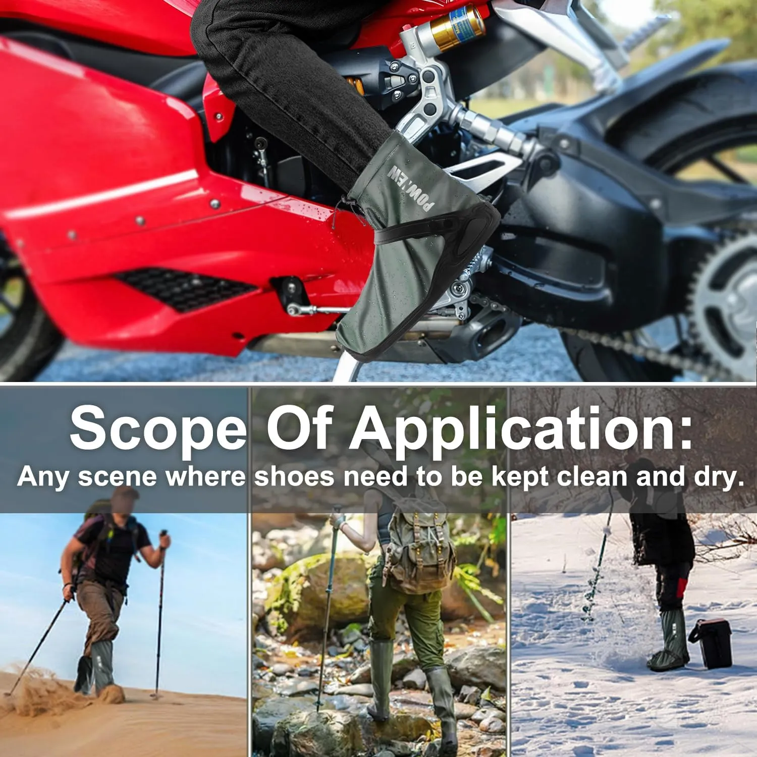 Waterproof Rain Shoe Covers for Men and Women
