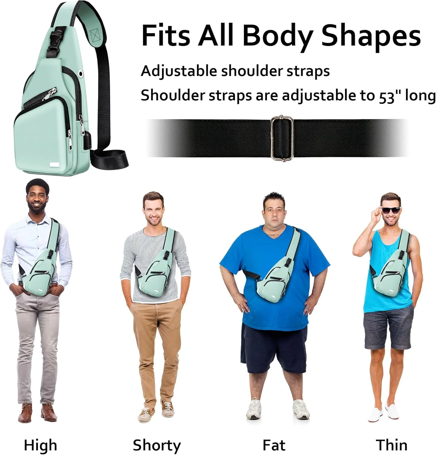Waterproof Sling Bag Crossbody Backpack for Men Women Sling Backpack Hiking Daypack Multipurpose Cross Body Chest Bag