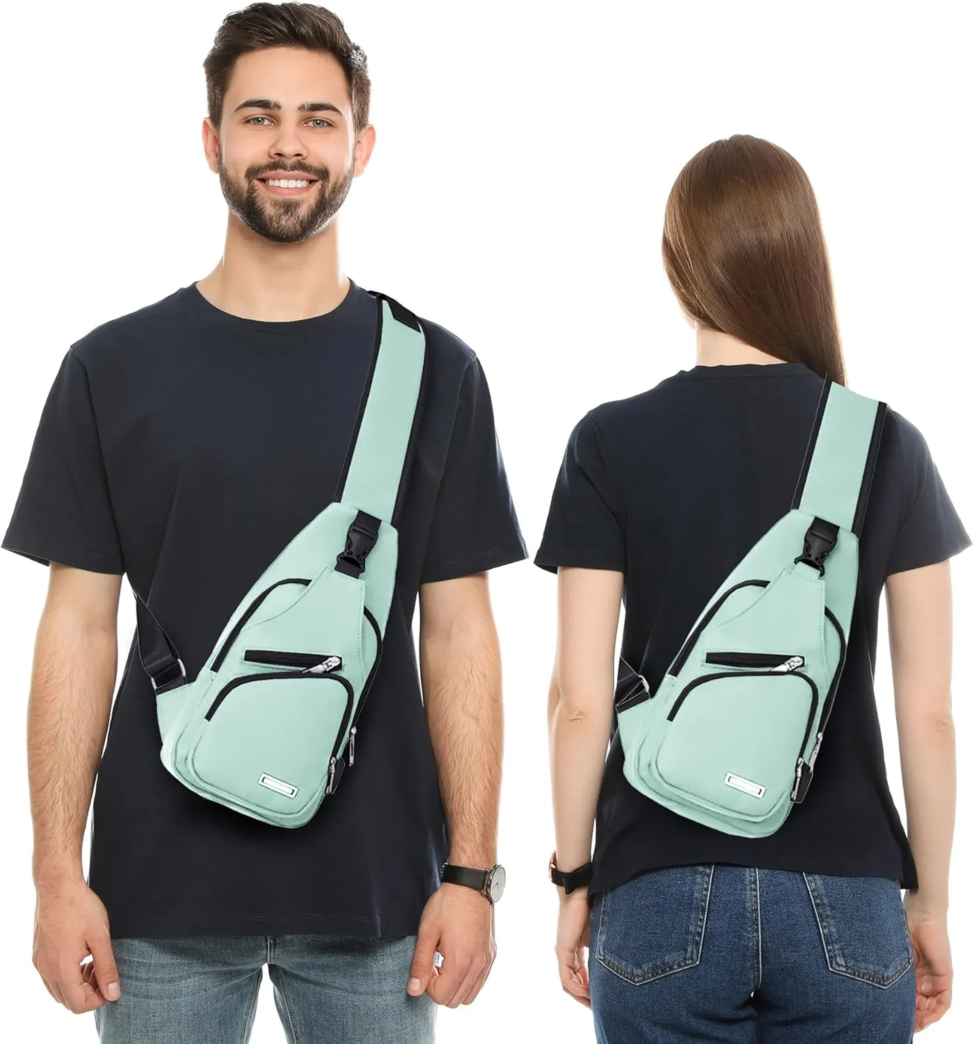 Waterproof Sling Bag Crossbody Backpack for Men Women Sling Backpack Hiking Daypack Multipurpose Cross Body Chest Bag